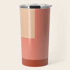 terracotta color block   Travel Mug Gallery Image 1