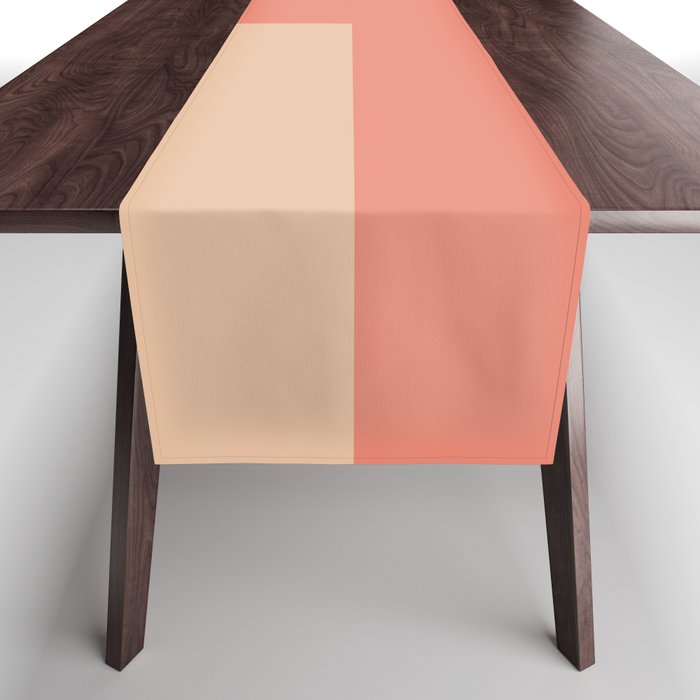 terracotta color block   Table Runner Gallery Image 1