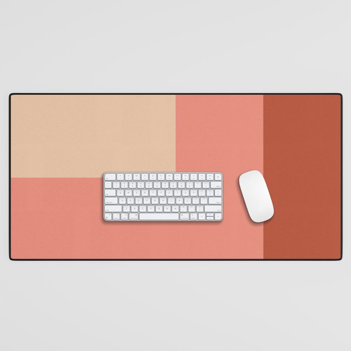 terracotta color block   Desk Mat Gallery Image 1