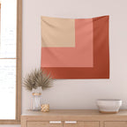 terracotta color block   Wall Tapestry Gallery Image 2