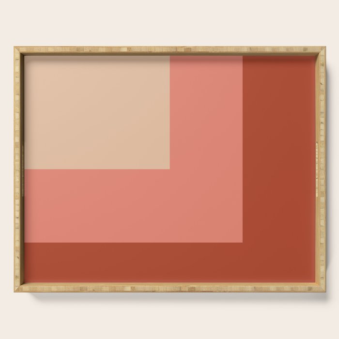 terracotta color block   Serving Tray Gallery Image 1
