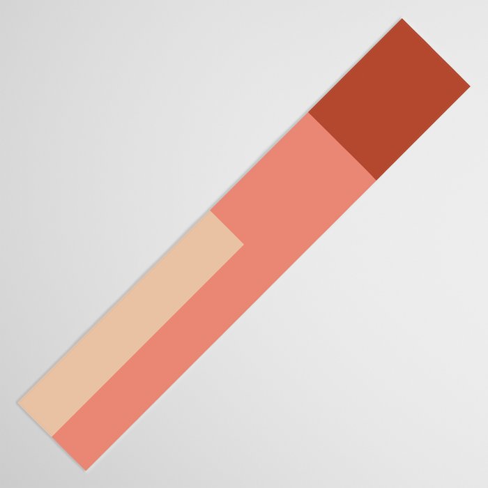 terracotta color block   Table Runner Gallery Image 3