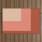 terracotta color block   Outdoor Rug Gallery Image 1
