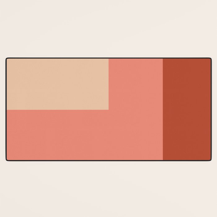 terracotta color block   Desk Mat Gallery Image 3