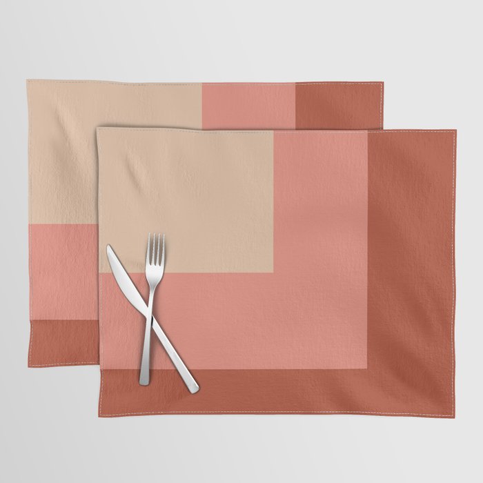 terracotta color block   Placemat Gallery Image 1