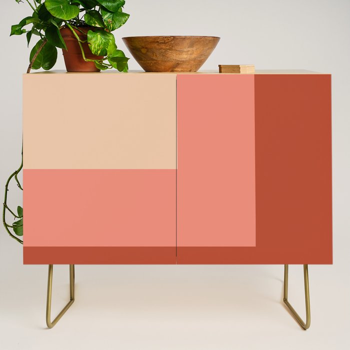 terracotta color block   Credenza Gallery Image 1