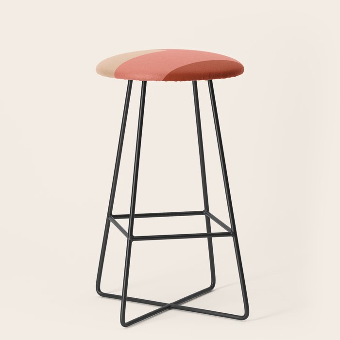 terracotta color block   Stool Gallery Image 1