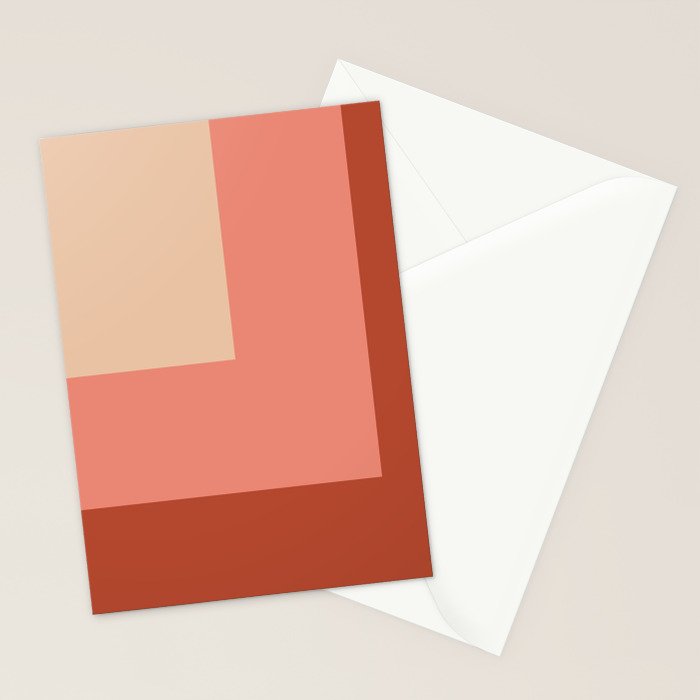terracotta color block   Stationery Card Gallery Image 2