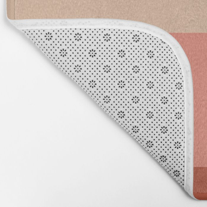 terracotta color block   Bath Mat Gallery Image 2