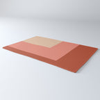 terracotta color block   Rug Gallery Image 3