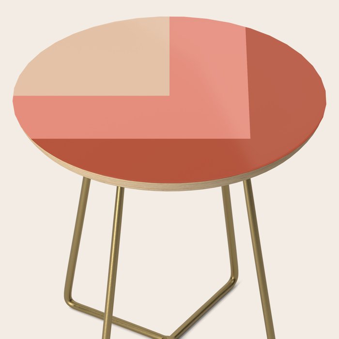 terracotta color block   Side Table Gallery Image 2