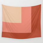 terracotta color block   Wall Tapestry Gallery Image 4