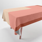 terracotta color block   Tablecloth Gallery Image 1