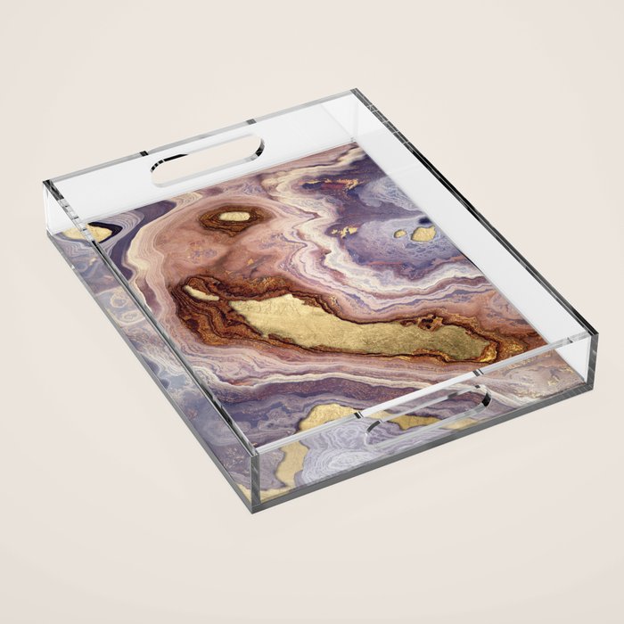 Mauve Agate Acrylic Tray Gallery Image 1