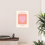 Amour Love Orange Pink Heart Poster Gallery Image 2