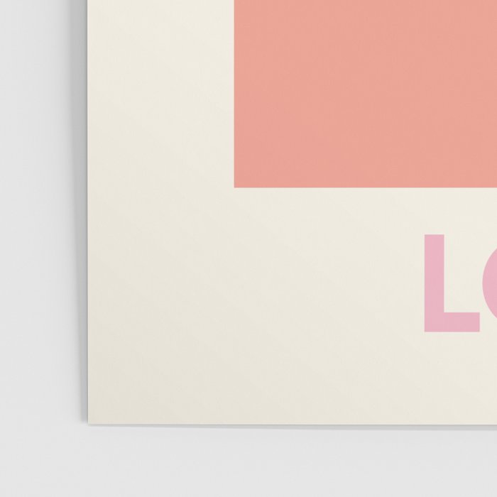 Amour Love Orange Pink Heart Poster Gallery Image 3