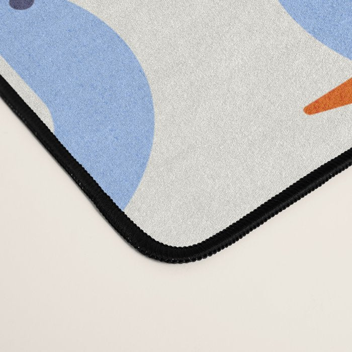 Blue Seagulls Pattern Desk Mat Gallery Image 4