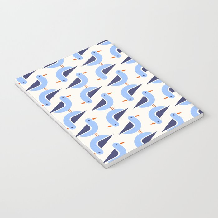 Blue Seagulls Pattern Notebook Gallery Image 3