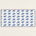 Blue Seagulls Pattern Desk Mat Gallery Image 3