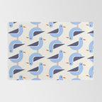 Blue Seagulls Pattern Rug Gallery Image 2