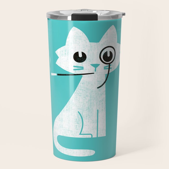 Mark - fancy cat Travel Mug Gallery Image 1
