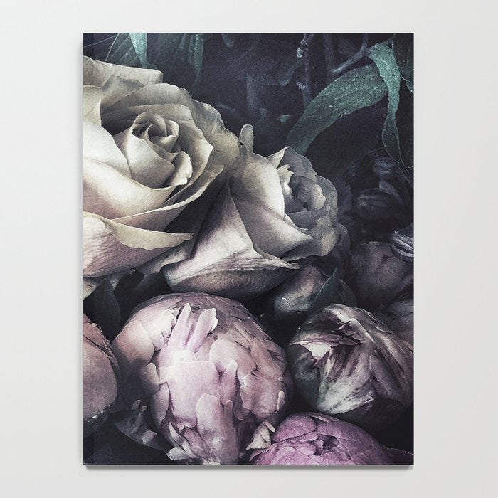 Roses peonies vintage style old masters flowers blooms Notebook Gallery Image 4