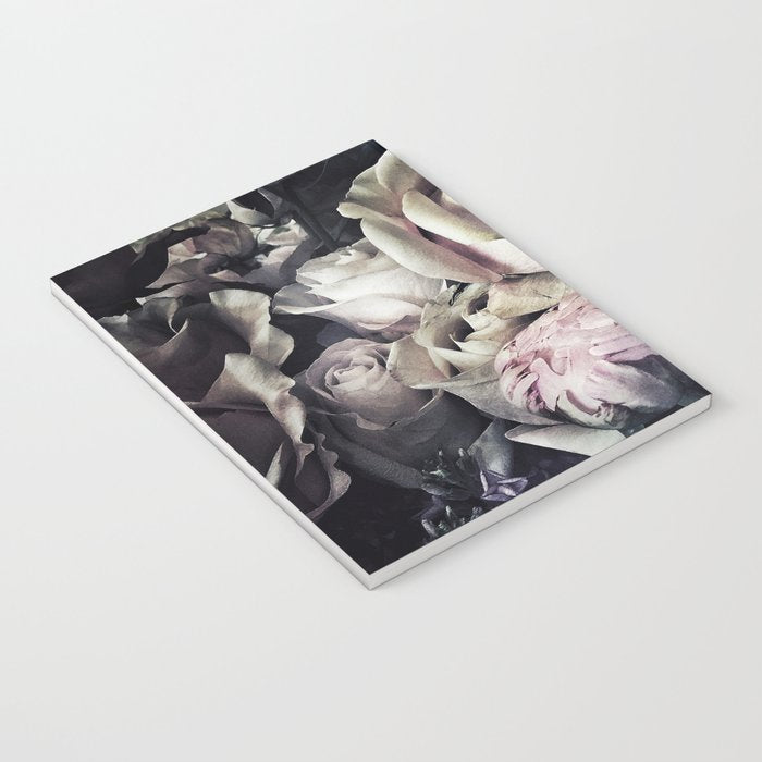 Roses peonies vintage style old masters flowers blooms Notebook Gallery Image 3