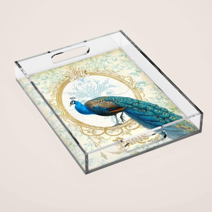 Paris Peacock Acrylic Tray Gallery Image 1