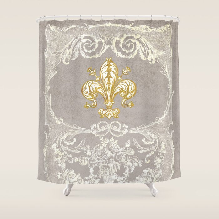 Fleur De Lis Shower Curtain Gallery Image 1