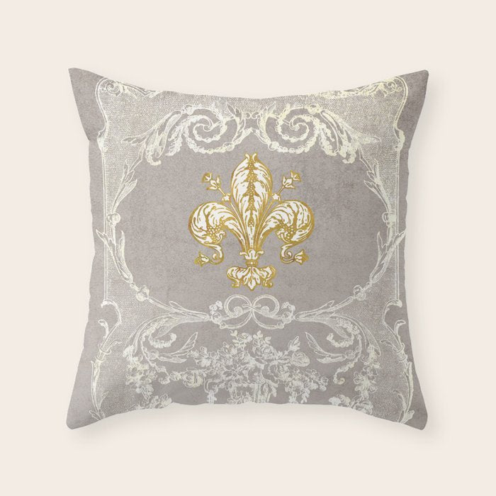 Fleur De Lis Throw Pillow Gallery Image 6