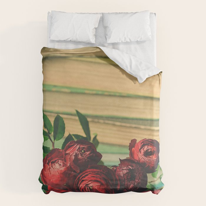 Books and Flowers Duvet Cover Gallery Image 6