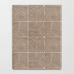 bohemian geometric tiles - brown Notebook Gallery Image 4