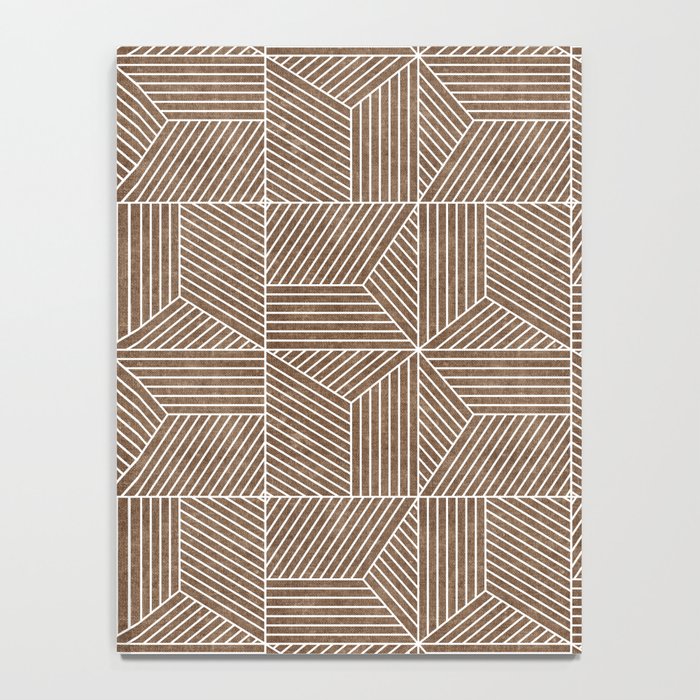 bohemian geometric tiles - brown Notebook Gallery Image 4