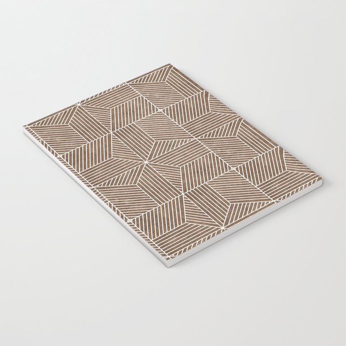 bohemian geometric tiles - brown Notebook Gallery Image 3