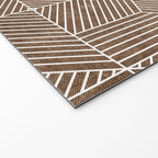 bohemian geometric tiles - brown Welcome Mat Gallery Image 2