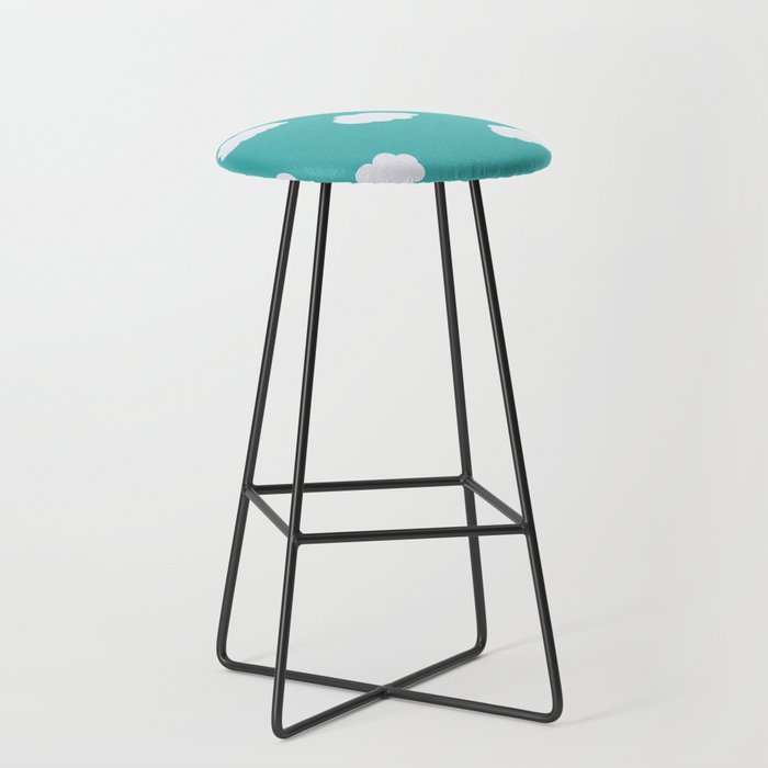 Cartoon Clouds Pattern Stool Gallery Image 1