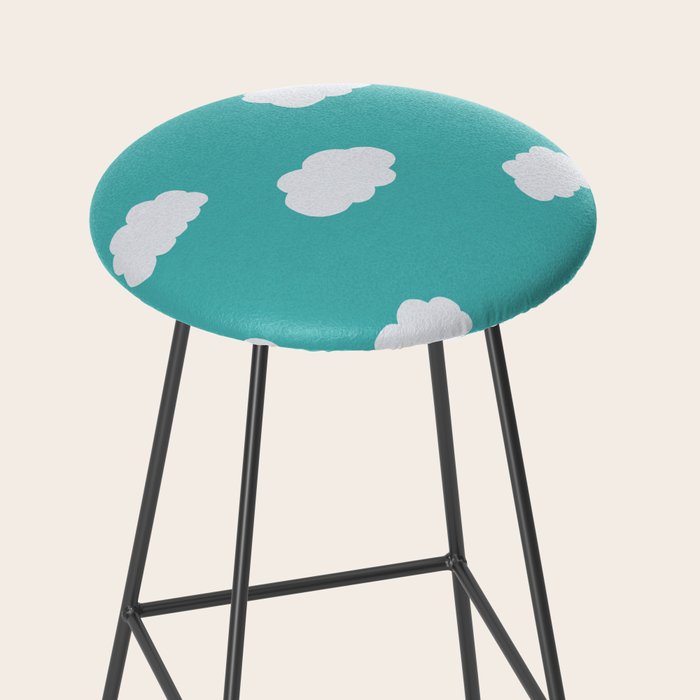 Cartoon Clouds Pattern Stool Gallery Image 2