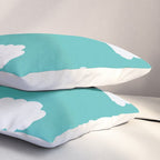 Cartoon Clouds Pattern Pillow Sham Gallery Image 3