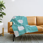 Cartoon Clouds Pattern Throw Blanket Gallery Image 1
