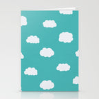 Cartoon Clouds Pattern Stationery Card Gallery Image 2