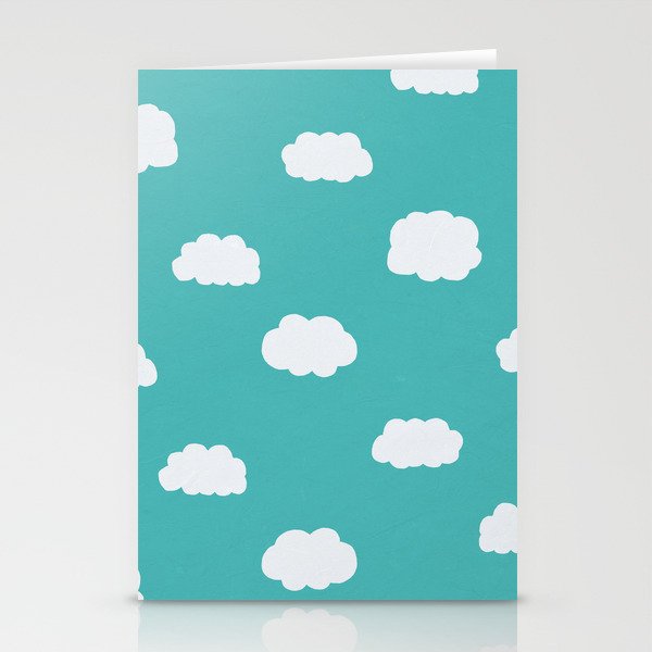 Cartoon Clouds Pattern Stationery Card Gallery Image 2