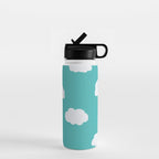 Cartoon Clouds Pattern Water Bottle Gallery Image 1