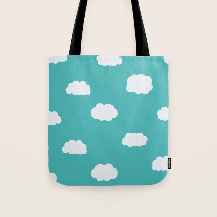 Cartoon Clouds Pattern Tote Bag Gallery Image 1