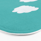 Cartoon Clouds Pattern Bath Mat Gallery Image 3