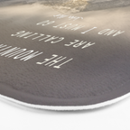 The Mountains are calling, and I must go.  John Muir. Vintage. Bath Mat Gallery Image 3