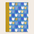 Rows of Tulips in Bloom in Navy Blue & Gold Metallic Notebook Gallery Image 4