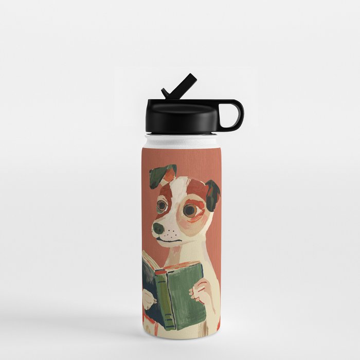 The Bookish Dog Water Bottle Gallery Image 1