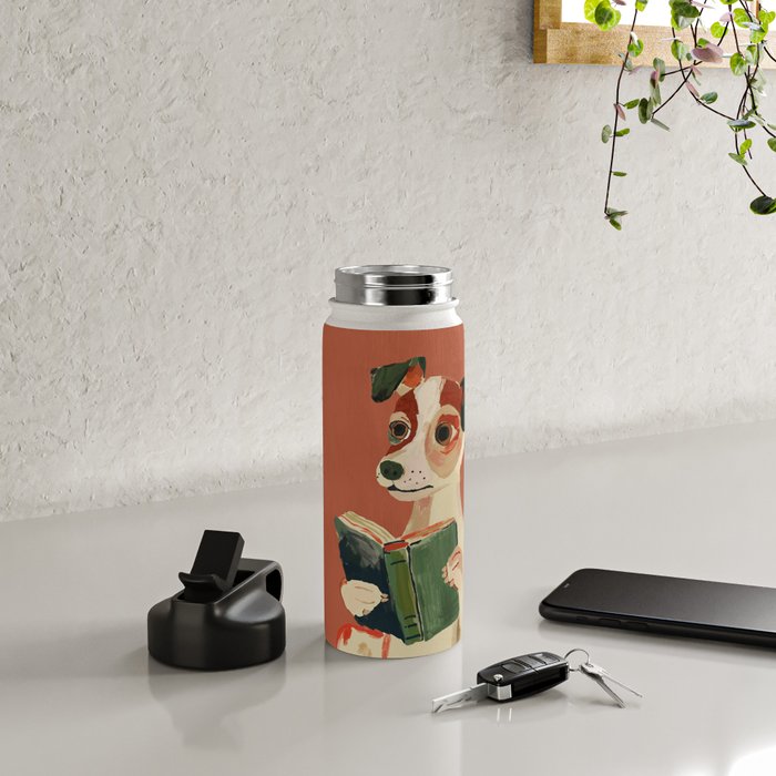 The Bookish Dog Water Bottle Gallery Image 5