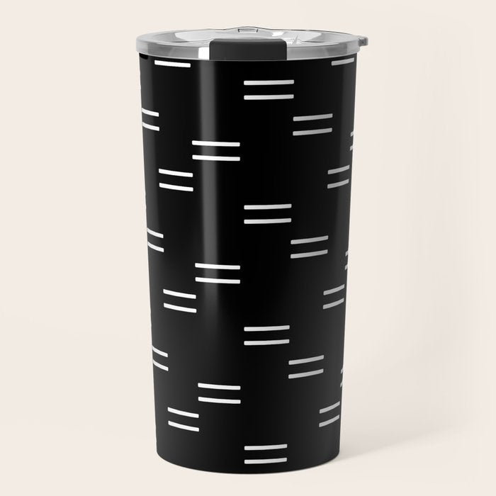 double dash on black Travel Mug Gallery Image 1
