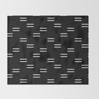 double dash on black Throw Blanket Gallery Image 2